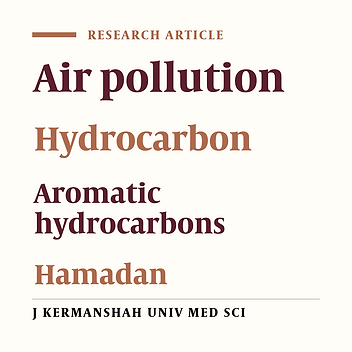 Concentration of some  hydrocarbons in air of Hamadan  in summer and autumn 2001
