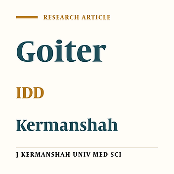 Goiter prevalence in Kermanshahian primary school children, 9 years after Iodine salt consumption (2001)