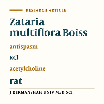 Effect of Zataria multiflora Boiss leaf hydroalcoholic extract on rat ileum