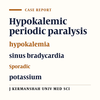 A case of sporadic hypokalemic Periodic Paralysis with sinus Bradycardia