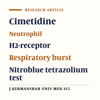 The effects of Cimetidine on the respiratory burst of the rat’s neutrophils