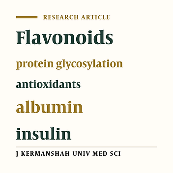 The Effect of some Flavonoids on in-vitro Non-enzymatic Glycosylation of Proteins