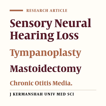 The Effect of Middle Ear Surgery on Sensory Neural Hearing Level Patients Suffering from Chronic Otitis Media