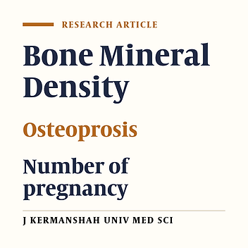 The Relationship Between Number of Pregnancies and  Bone Density
