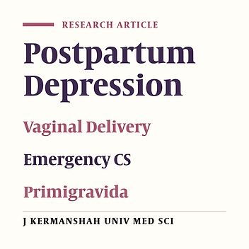 Postpartum Depression after Vaginal Delivery and Emergency Cesarean Section(CS) in Primigravida Women