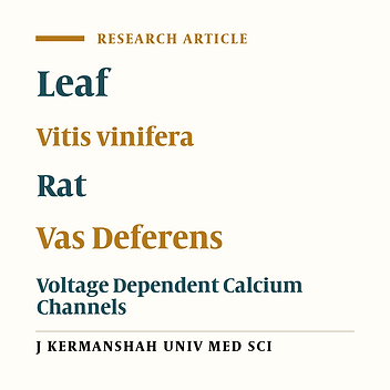 Spasmolytic Effect of Vitis Vinifera Leaf Hydroalcoholic Extract on Rat's Isolated Vas Deferens