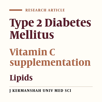 The Effect of Vitamin C Supplementation on Serum Lipids in Type II Diabetics