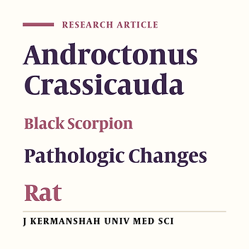 The Effect of Androctonus Crassicauda Venom on Pathological Changes of Rat