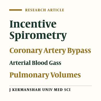 The Effects of Incentive Spirometry on Pulmonary Volumes and Arterial Blood Gases After Coronary Artery Bypass Surgery