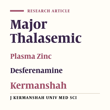 Zinc Level of Major Thalasemics in Kermanshah