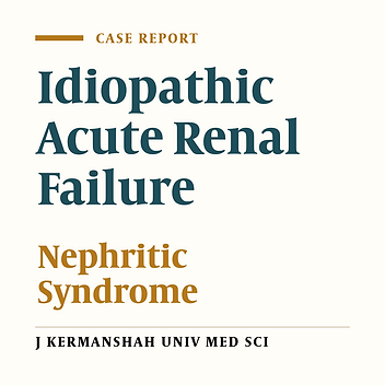 Acute Renal Failure in a Child with Idiopathic Nephritic Syndrome (A Case Study)