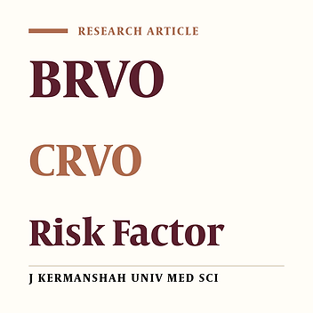 BRVO and CRVO Risk Factors in Kermanshah