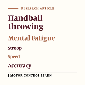 The Effect of Different Levels of Mental Fatigue on the Performance of Throwing of Skilled Handball Players