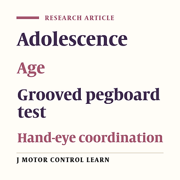 Comparison of Hand-eye Coordination in High School and Conservatory Students