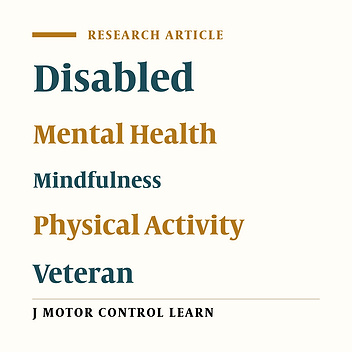 The Effectiveness of Physical Activity on Mental Health and Mindfulness in Veterans and Disabled