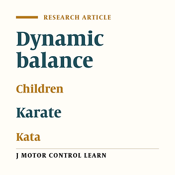 Cover image of the article: The Effect of Karate Exercises (Kata and Kihun) on Children's Dynamic Balance