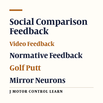 The Effect of Video Feedback of Social Comparison on Activity of Mirror Neurons and Golf putt Learning in Young Girls