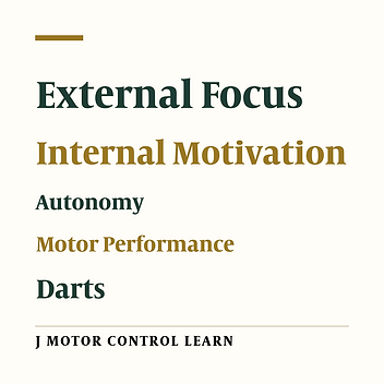 Contributions of External Attentional Focus, Enhanced Expectancies and Autonomy Support to Enhance Learning Skills of Throwing Darts