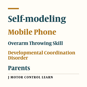 The Effect of Self-Modeling with Mobile Phone on Overarm Throwing Skill in Children with Developmental Coordination Disorder