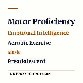 Effect of Aerobic Rhythmic Exercises with and without Music on Emotional Intelligence and Motor Proficiency in Preadolescent Males