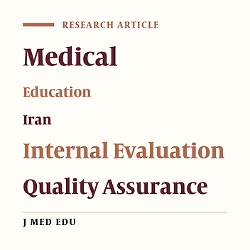 From Internal Evaluation To Quality Assurance In Higher Education: The Case Of Medical Education In Iran