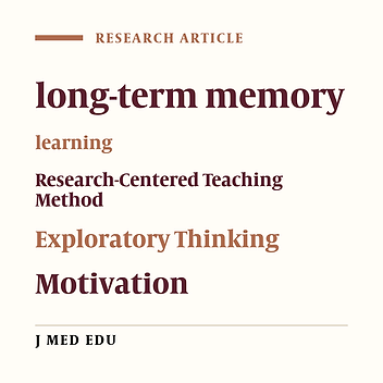 Long-Term Memory And Learning Through The Use Of Research Centered Teaching Method