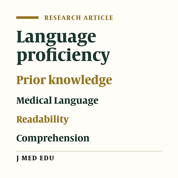 Reading For Medical Purposes: Medical Knowledge And English Language Proficiency