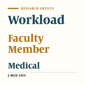 Establishing Criteria For Measuring Faculty Members' Workload