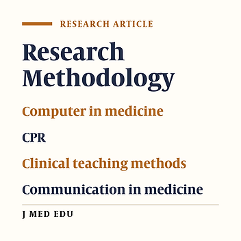 Assessment Of Clinical Residents' Needs For Ten Educational Subjects