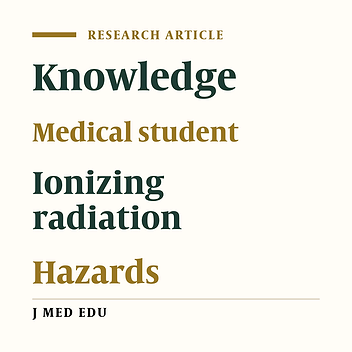 Knowledge Of Medical Students On Hazards Of Ionizing Radiation