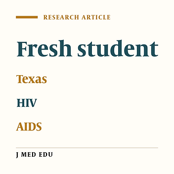 A Crosssectional Survey Of Freshmen Students At Texas Southern University, Houston, Texas, To Measure Their Knowledge, Behavior And Perception Of Their Vulnerability To Hiviaids