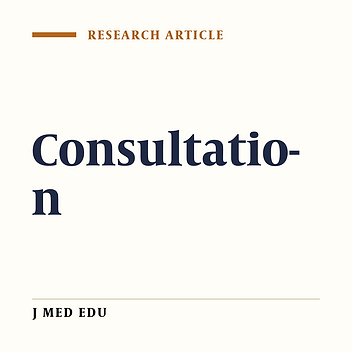 A Survey Of Request Of Consultation In "Loghman Hakim Hospital", 2001