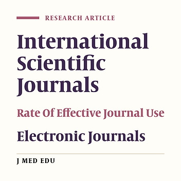 Evaluating The Rate Of International Scientific Journal Use In The Libraries Of Four Educational And Research Centres