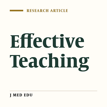 Teacher's Effective Teaching Criteria As Viewed By The Students Of Kerman University Of Medical Sciences