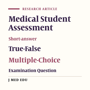 A New Methodology For Comparison Of Three-Test Exam Techniques In Medical Students