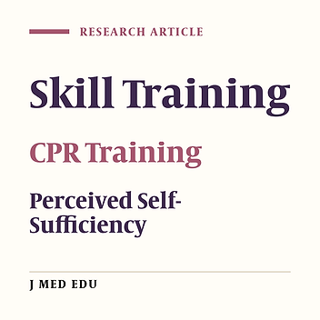 The Effect Of Formal Training Of Cardiopulmonary Resuscitation (Cpr) Skills On Medical Students Perceived Self-Sufficiency