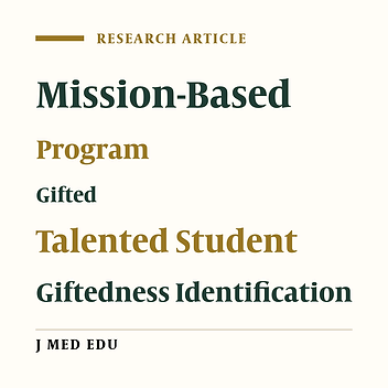 A Mission-Based Gifted And Talented Program