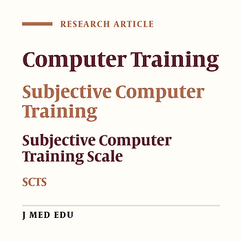 Subjective Computer Training: Development Of A Scale