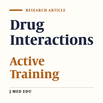 The Effect Of Active Training In Reducing Severe Drug Interactions