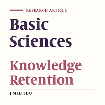 The Rate Of Knowledge Retention In Basic Sciences Courses Among Dentistry Students