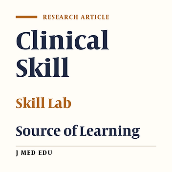 The Sources and their Rate of use by Interns for Learning Clinical Skill