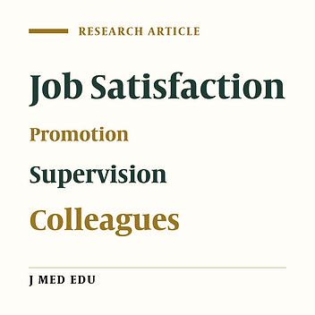 A Study of Job Satisfaction and its Demographic Correlates of Faculty Members at Shiraz University of Medical Sciences