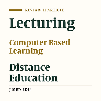 Cover image of the article: A Comparison of the Learning Outcomes of Traditional Lecturing with that of Computer-Based Learning in two Optometry Courses