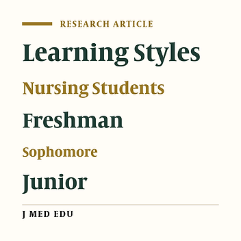 Nursing Students’ Preferred Learning Styles