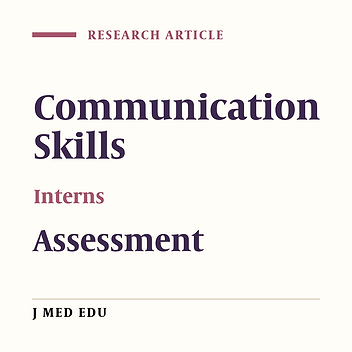 Using a Checklist to Access Communication Skills in Last Year Medical Students