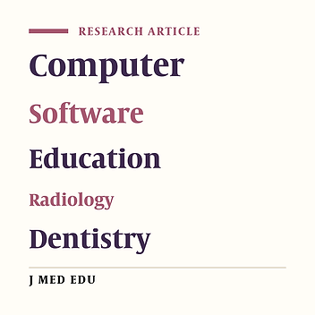 Designing an educational software for teaching and evaluation of radiology course in dentistry