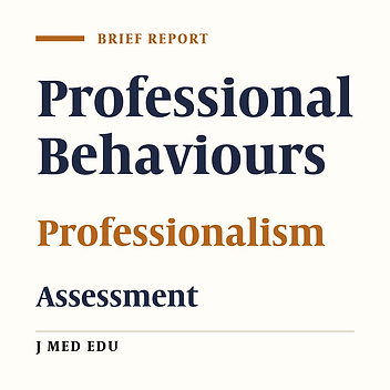 Professional Behaviours Among Internal Medicine and Surgery Interns: A Professionalism Assessment