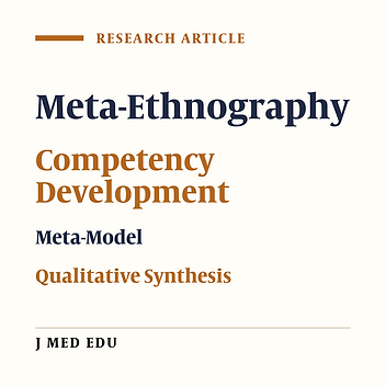 Providing the meta-model of development of competency using the meta-ethnography approach: Part 2. Synthesis of the available competency development models