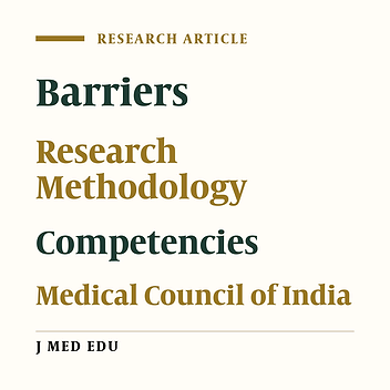 Perceived Barriers and Effect of Knowledge-based Intervention on the Competencies of Medical Faculty Members towards Conducting Research