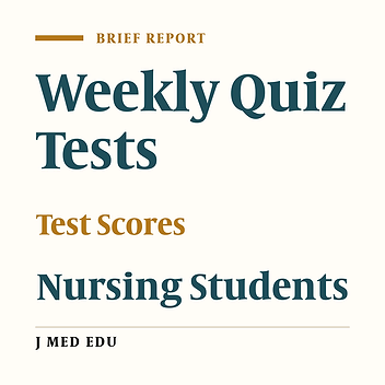 The Effect of Quizzes on Test Scores of Nursing Students for Learning Maternal and Child Health